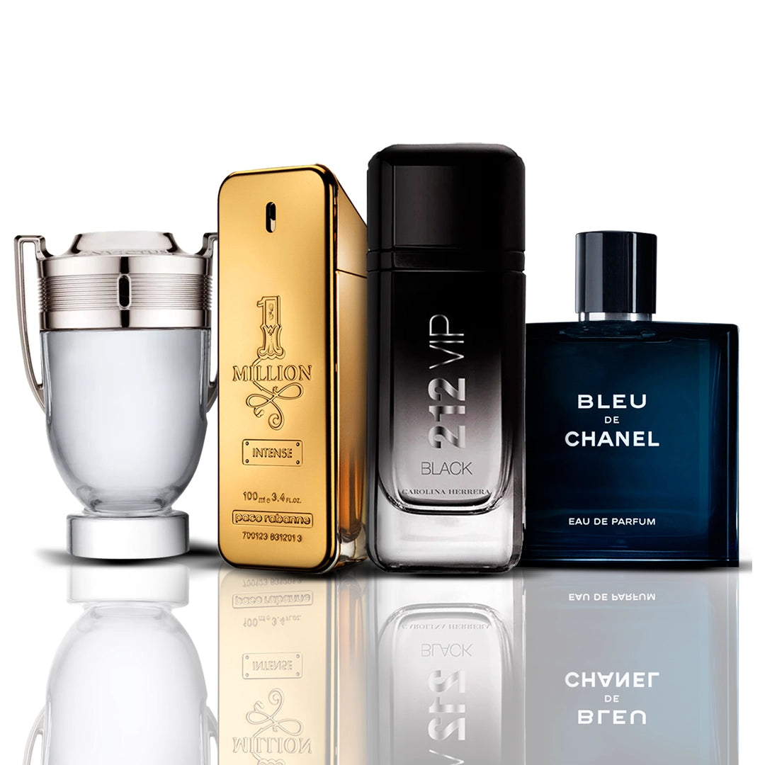 Set di 4 profumi | Invictus Victory + One Million + Bleu de Chanel + 212 Vip Black