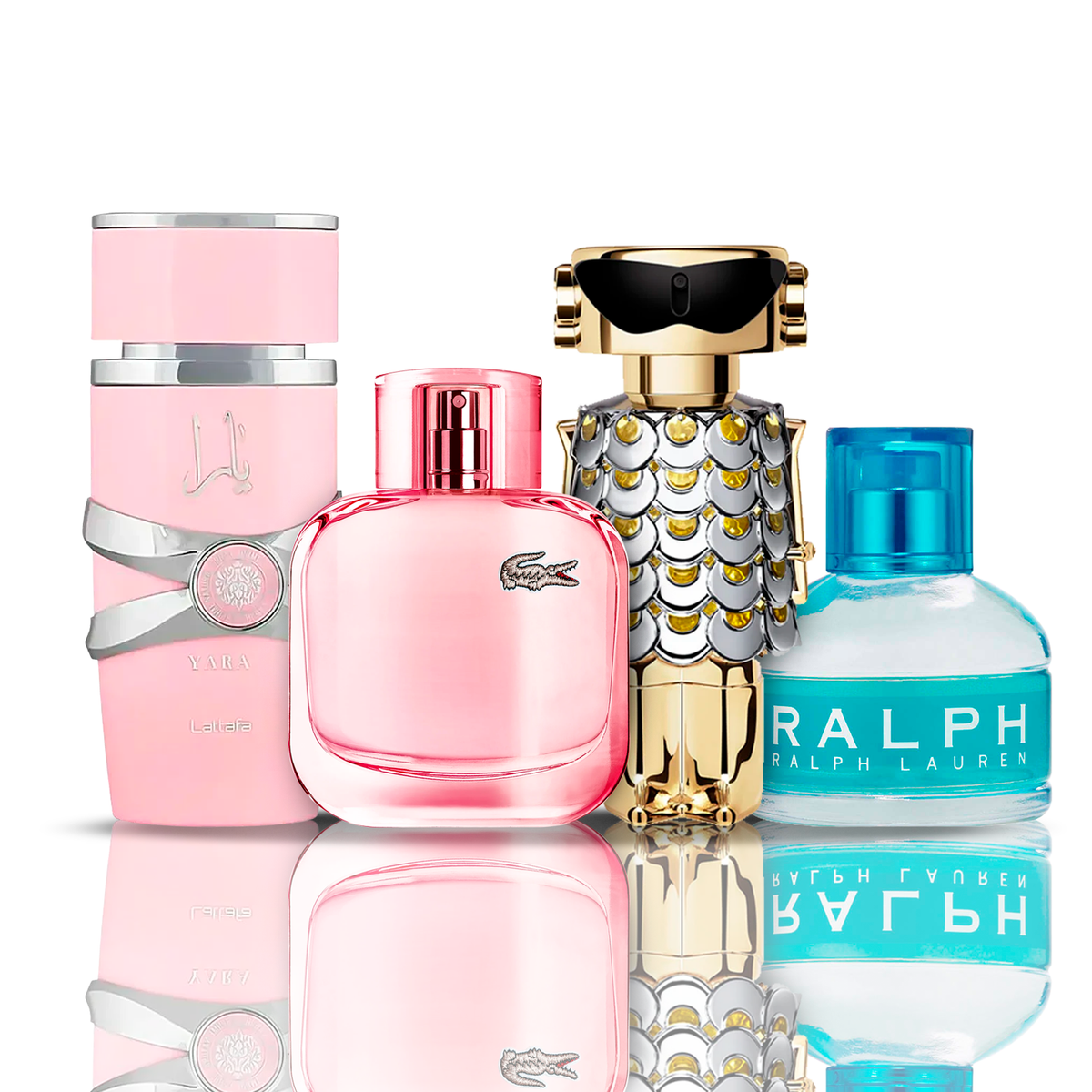 Set di 4 profumi | Fame + Yara + Lacoste Sparkling + Ralph Lauren 100 ml