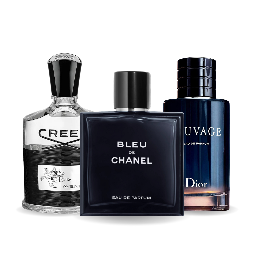 Set di 3 profumi | Creed Aventus, Bleu de Chanel, Dior Sauvage 100 ml