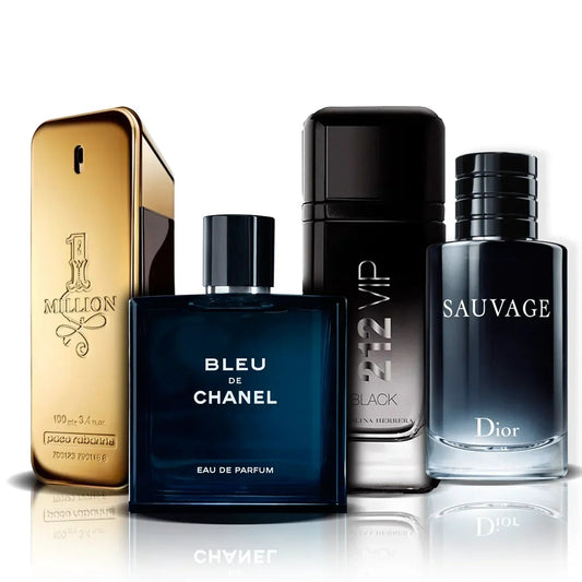 Set di 4 profumi | One Million, Bleu de Chanel, 212 Vip Black i Sauvage (100 ml)